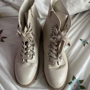 Xoxo white booties size 9